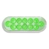 6" Oval 12 LED Dual Color Red STT And Green Marker Light - Green
