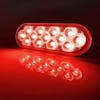 6" Oval 12 LED Dual Color Red STT And Green Marker Light - Red On Black