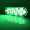 6" Oval 12 LED Dual Color Red STT And Green Marker Light - Green On Black