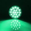 4" Round 19 LED Dual Color Red STT And Green Marker Light - Green w/ Black Background