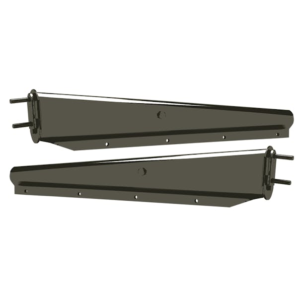 30" Dark Knight Titanium Stainless Steel Mud Flap Hanger Pair - Default