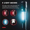Slyde King Rechargeable Flashlight And Work Light By Nebo - 4 Light Modes