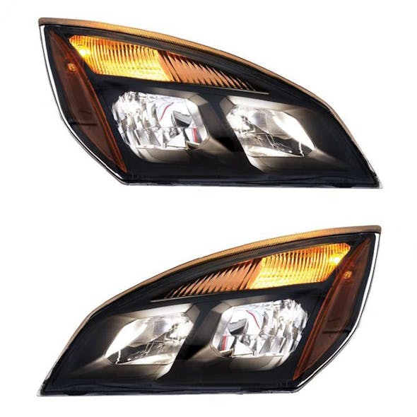 Freightliner Cascadia 2018+ New Body Style Halogen Blackout Headlights