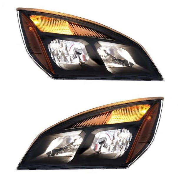 Freightliner Cascadia 2018+ New Body Style Halogen Blackout Headlights
