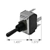 Peterbilt Toggle Switch 1608641 - Dimensions