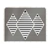 Peterbilt 388 389 Stainless Steel Triple Diamond Louvered Grill Insert By RoadWorks - Default
