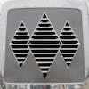 Kenworth T800 Stainless Steel Triple Diamond Louvered Grill Insert By RoadWorks - Forward