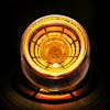 Round Turn Signal Abyss Light (Amber/Amber With Lighting; Angled View)