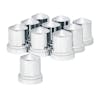 10 Pack of Chrome Plastic 33mm Push On Pointed Nut Covers