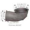 Peterbilt Kenworth Exhaust Elbow M66-2896 (Dimensions)