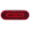 6" Oval STT Abyss Light (Red LED With Red Lens; Front View, Off)