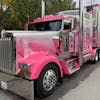 Kenworth Breast Cancer Awareness Dual Revolution Cab Light With Amber & Pink LED (Installed; On, Day)