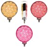 38 LED Round Double Face Dual Revolution Breast Cancer Awareness Pink Fender Light - Default