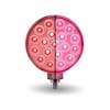 38 LED Round Double Face Dual Revolution Breast Cancer Awareness Pink Fender Light - Red/Pink