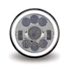 7" Round Projector LED Headlight With Auxiliary Halo Ring