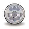 7" Round Projector LED Headlight With Auxiliary Halo Ring LED Off