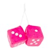3 Inch Classic Fuzzy Dice Pair - Pink