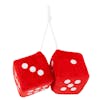 3 Inch Classic Fuzzy Dice Pair - Red