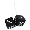 3 Inch Classic Fuzzy Dice Pair - Black