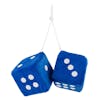 3 Inch Classic Fuzzy Dice Pair - Blue