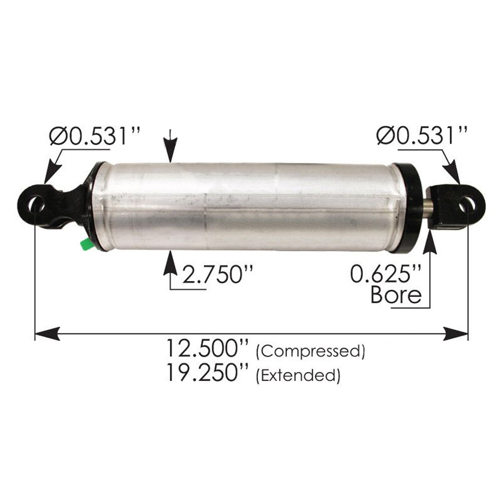 s Pneumatic Cylinder KP2524R16LA Aluminum Holland XA-11713