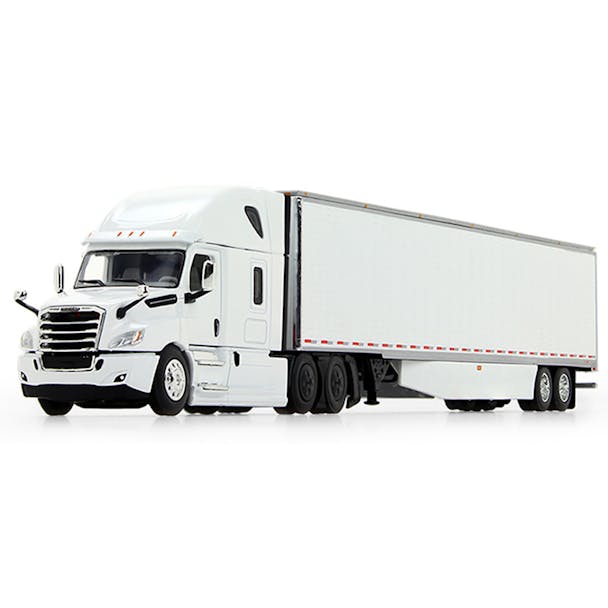 2018 Freightliner Cascadia High-Roof Sleeper With 53' Trailer & Skirts Replica 1/64 Scale - Default