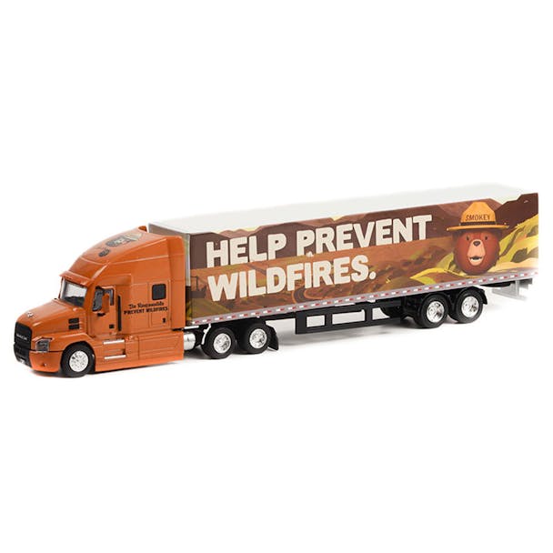 Mack Anthem Smokey Bear Tractor-Trailer Replica 1/64 Scale - Default