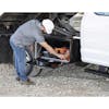 Black Steel Underbody Truck Box On White Truck