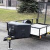 Poly Trailer Tongue Tool Box - Closed on Trailer 