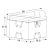 Poly Trailer Tongue Tool Box - Dimensions