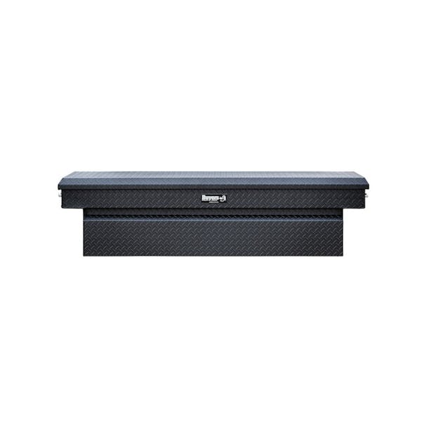 Matte Black Diamond Tread Aluminum Crossover Truck Tool Box - 1