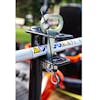 Lockable Trimmer Trailer Rack With Padlocks - Lock Close Up