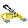 2" Wide Ratchet Strap Assembly With Rubber Grip - Flat Hook