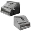 Aluminum Step Tool Box - Smooth Aluminum and Diamond Tread