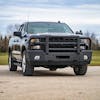Chevrolet 2500 3500 Herd Aero LT PLUS Bumper Grille Guard (Black Polyurea Coated; Installed on Truck, Front View)