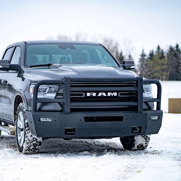 Dodge Ram 2500 3500 Herd Aero LT PLUS Bumper Grille Guard (Black Polyurea Coated)