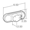 2.5" x 6.5" Oval Super 60 LED Stop, Turn & Tail Light - Diagram 2