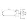2.5" x 6.5" Oval Super 60 LED Stop, Turn & Tail Light - Diagram 1