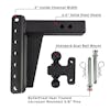 2.5" Heavy Duty Adjustable 8" Drop Hitch By BulletProof Hitches - Diagram 2