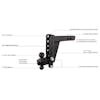 2" Heavy Duty Adjustable 8" Drop Hitch By BulletProof Hitches - Specs