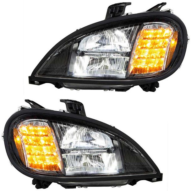 Freightliner Columbia Full LED Blackout Headlight 2001-2020  (Pair)