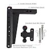 2" Heavy Duty Adjustable 12" Drop Hitch By BulletProof Hitches - Kit Diagram