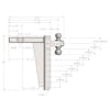 2" Heavy Duty Adjustable 14" Drop Hitch By BulletProof Hitches - Drawing