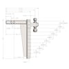 2" Heavy Duty Adjustable 16" Drop Hitch By BulletProof Hitches - Drawing