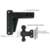 2.5" Medium Duty Adjustable 4" Drop Hitch By BulletProof Hitches - Kit Diagram