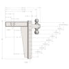 2.5" Heavy Duty Adjustable 14" Drop Hitch By BulletProof Hitches - Drawing