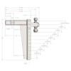 2.5" Heavy Duty Adjustable 16" Drop Hitch By BulletProof Hitches - Drawing