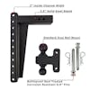 2.5" Heavy Duty Adjustable 16" Drop Hitch By BulletProof Hitches - Kit Diagram