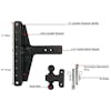 2.5" Extreme Duty Adjustable 4" & 6" Offset Hitch By BulletProof Hitches - Kit Diagram