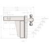 3" Extreme Duty Adjustable 10" Drop Hitch By BulletProof Hitches - Drawing